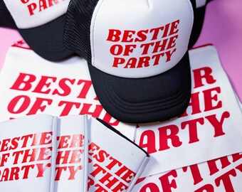 Gepersonaliseerde vrijgezellenfeest cadeauset: aangepaste hoed, Koozie, zakje met rits