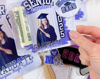 Personalized Graduation Money Holder: Custom Grad Party Decor, Class of 2025