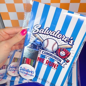 Custom Theme Personalized First Communion Coloring & Activity Book with Crayons