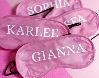 Personalized Name Sleep Mask Girls Spa Party Favors