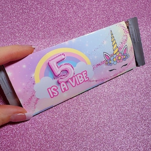 Personalized Birthday Chocolate Bar Wrapper Labels - Custom Party Favors