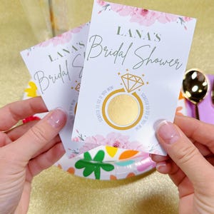 Cartes à gratter imprimées personnalisées pour Shower nuptiale de mariage Cadeaux pour mariage