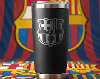 Barcelona Tumbler: Laser Engraved 20 oz Stainless Steel Travel Mug