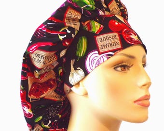 Bouffant Scrub Hat-Louisiana Cajan Scrub Caps-Surgical Cap-Medical Scrub Hat-Nurse-Veterinarian-Chemo-Dental-Scrub Caps-Surgical Scrub Hats