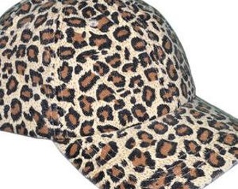 Leopard Baseball Cap - Cheetah Print Cap - Distressed Hat - Women's Baseball Cap - Baseball Cap for Women - Baseball Mom's Cap