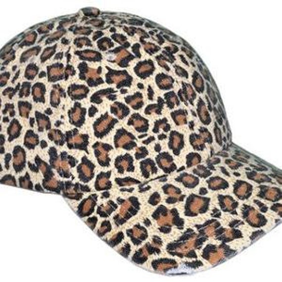 Gold Leopard on tan Ponytail Hat Gold Leopard on tan Ponytail Hat