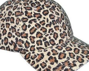 Leopard Baseball Cap-Cheetah Print Cap-Distressed Hat-Women's Baseball Cap-Baseball Cap for Women-Baseball Mom's Cap-Ponytail Hat