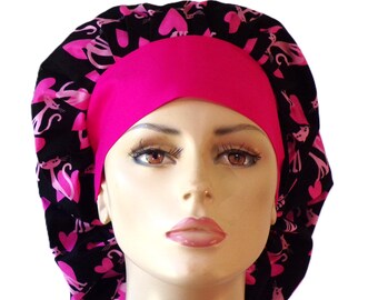 Bouffant Scrub Hat-Pretty Kitty-Scrub Caps-Surgical Cap-Medical Scrub Hat-Nurse-Veterinarian-Chemo-Dental-Scrub Caps-Surgical Scrub Hats