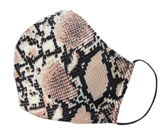 Face Mask Wild Thing-Color Choice Face Mask-Snakeskin Soft Fabric with Soft Ear Elastic Ear Loops Washable-Reusable Pick Color Choice