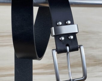 Indestructible Buffalo Leather Belt – Handmade in Canada, Full Grain, Stainless Steel Hardware, Custom Sized