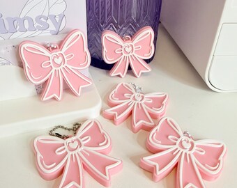 Pink Coquette Bow Can Opener Keychain