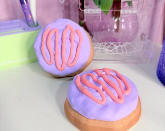 Frosted Cookie Catch-All Tray PURPLE | 3D Printed Dessert Trinket Dish