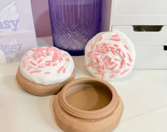 Frosted Cookie Catch-All Trinket Box | Cute Sprinkle Storage Container