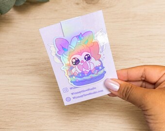 Rainbow Mochi Friend Holographic Magnetic Bookmark