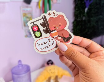 Bearly Awake Coffee Sticker