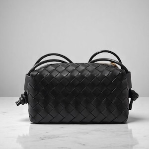 Leder gewebte Tasche, gewebte Leder Umhängetasche, Damenhandtasche, Crossbody Geldbörse, Leder Sling Bag, gewebte Geldbörse
