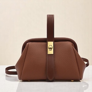 Sac à main rétro en cuir pour femme - Sac bandoulière de créateur, sac à main de luxe, sac à bandoulière, fourre-tout en cuir véritable, sac élégant pour femme