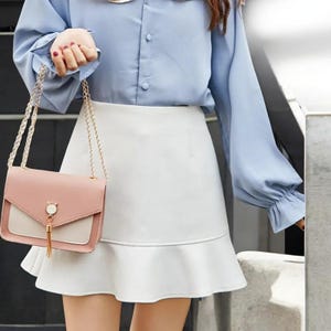 Petits sacs à bandoulière pour femme - Porte-monnaie rose avec cadenas chat, Sacs à bandoulière décontractés en chaîne, Porte-monnaie tendance en cuir PU pour un usage quotidien