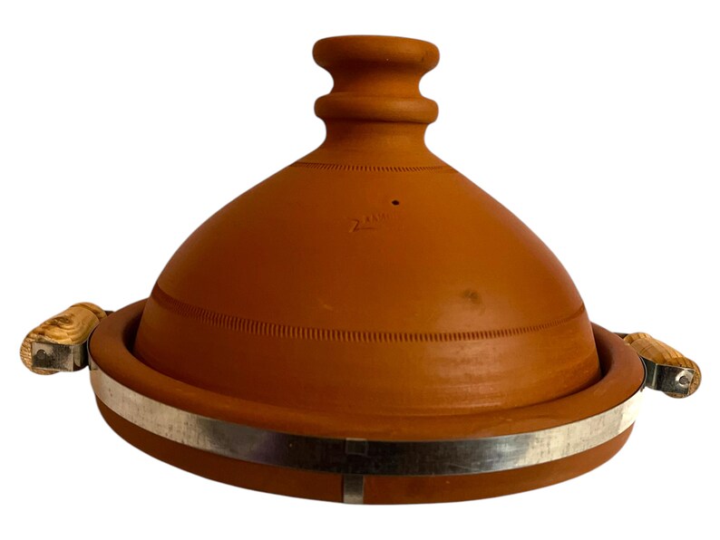 Tajine In Terracotta XL 32 Cm – Pentola Etnica Marocchina Con Ebook Di Ricette Incluse, Cottura Lenta E Autentica