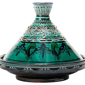 Handmade Moroccan Hamsa Ceramic Serving Set – Traditional Berber Snack Dish – Boho Decor & Gift – Unique Hand-Painted Pottery 25 cm