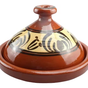 Moroccan Tagine Pot–Handmade Ceramic Clay Cooking Pot–Traditional North African Cooking Dish–Authentic Moroccan Kitchenware–Gift for Foodies