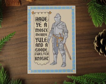 Knight Medieval Christmas & Yule Card