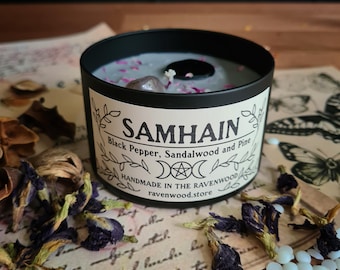 Samhain Kerze, Sojawachs Kerze, Pagan, Wicca, Witchcraft, Druid