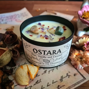 Ostara Candle, Soy Wax Candle, Pagan, Wiccan, Witchcraft, Druid