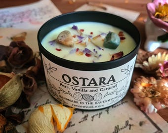 Ostara Candle, Soy Wax Candle, Pagan, Wiccan, Witchcraft, Druid