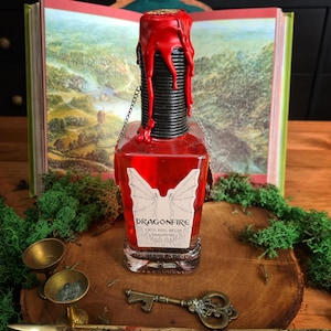 Dragonfire Decorative Potion, Fantasy Prop, Roleplay, Apothecary, Potion Bottle