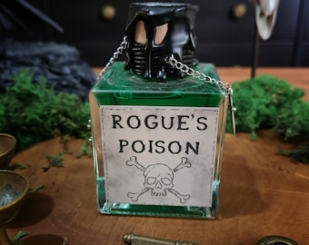 Rogue's Poison, Decorative Potion, Fantasy Prop, Roleplay, TTRPG, DnD, Cosplay, Apothecary, Potion Bottle