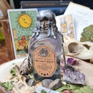 Werewolf Elixir Decorative Potion, Fantasy Prop, Roleplay, Apothecary, Potion Bottle