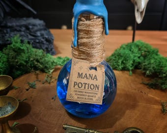 Manatrank, Dekorationstrank, Fantasy-Requisite, Rollenspiel, TTRPG, DnD, Cosplay, Apotheker, Trankflasche