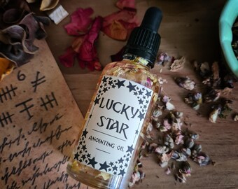 Lucky Star Spell Oil - Luck Spell - Fortune Spell - Wealth Spell - Good Fortune - Ritual Oil