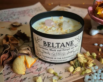 Beltane Kerze, Sojawachs Kerze, Pagan, Wicca, Witchcraft, Druid