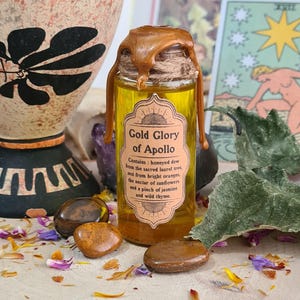 Apollo&#39;s Glory Decorative Potion, Altar Piece, DnD Potion, RP Potion, Fantasy Potion, Hellenic, Greek