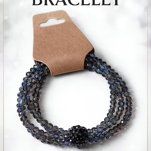 Black AB Crystal Beaf Bracelet