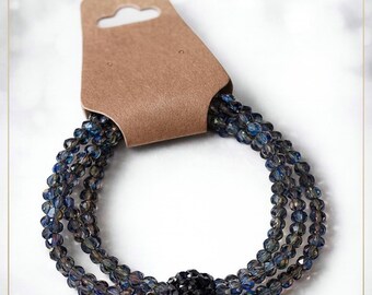 Black AB Crystal Beaf Bracelet