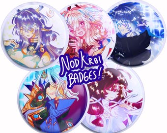 GENSHIN IMPACT Nod Krai Badges! Columbina, Lauma, Il Dottore, Flins, Linnea!