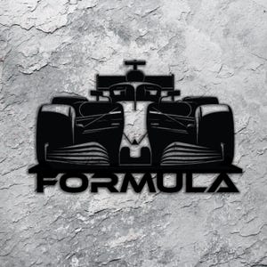 Formula One F1 Metal Wall Art, Racing Car Wall Decor, Motorsports Wall Sign, Gift for F1 Fans, Car Garage Wall Art, Race Track Art