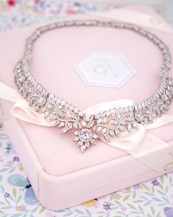 Rose gold 2024 statement necklace