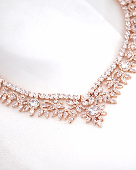 Statement Princess Necklace | Timeless Bridal Brides Wedding Jewelry Necklace Only (with Backdrop)