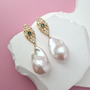 Baroque Pearl Earrings Freshwater Pearl Earrings baroque pearls bridal Jewelry Sterling Silver Pearl Jewelry Gifts for Her Gifts for Bride