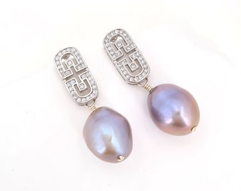 Pearl Earrings Gray Pearl Stud Earrings Dainty Baroque Pearl Drop Earrings for Minimalist Everyday Jewelry Gifts for her