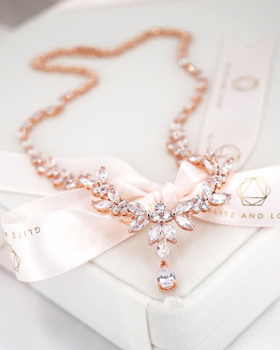 Rose gold deals statement necklace uk