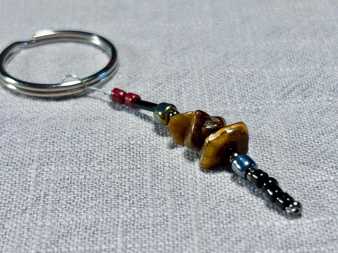 Tiger Eye Keychain [HANDMADE] Etsy