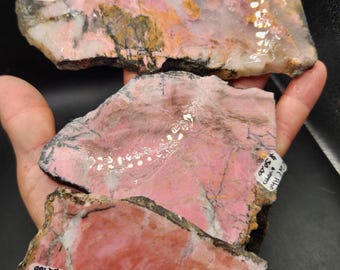 California Rhodonite Slabs (unpolished)