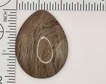 Brown and Gray North Carolina Petrified Wood Egg-shaped Cabochon (Cab)