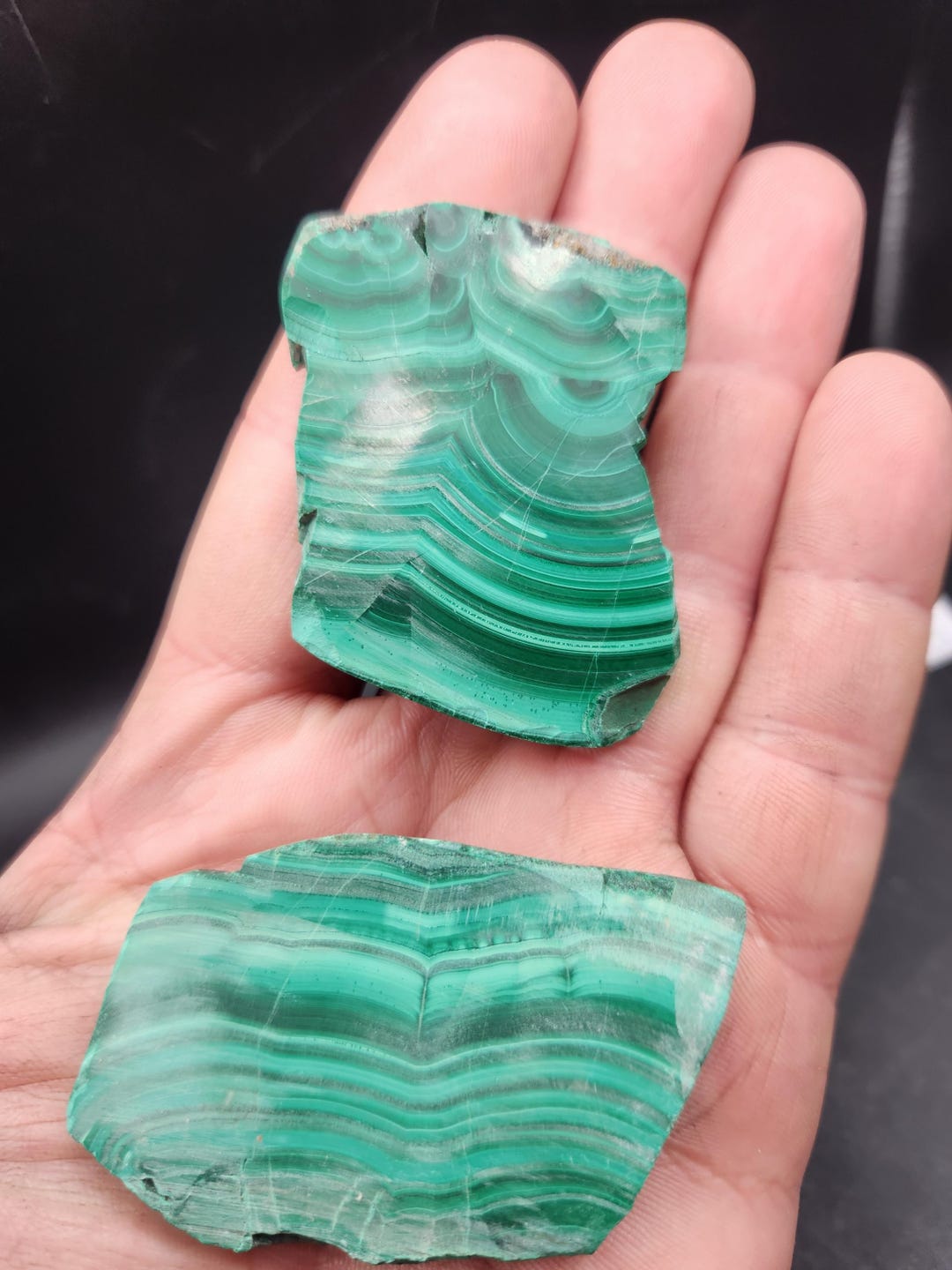 Must See 128g Green Malachite Slab From the Congo! Small  - Malachite slab Congo main image 1