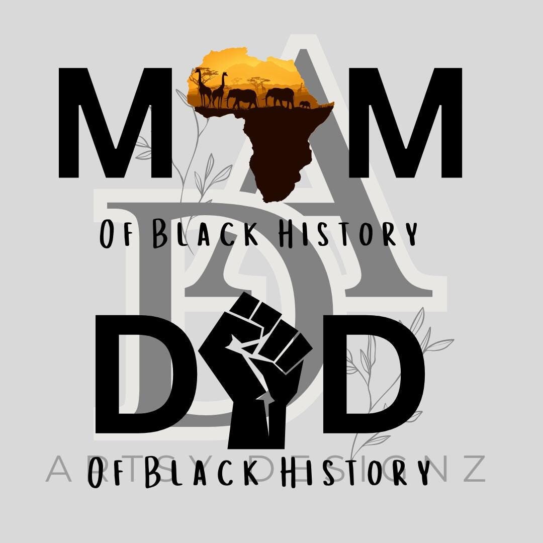 Mom & Dad of Black History PNG, African Heritage Digital Design ...
